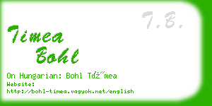 timea bohl business card